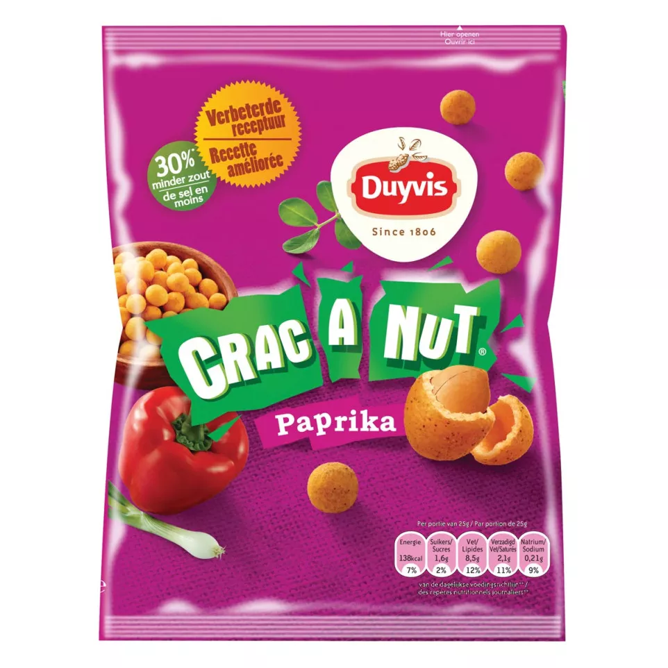 Duyvis nootjes Crac A Nut paprika,...