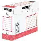 Bankers Box Basic Heavy Duty Storage Box 9.5 x 24.5 x 33 cm Red Pack of 20 Pieces