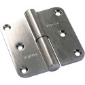 Argenta Aluminum Hinge 80x80 mm Bright Chrome Left / pc