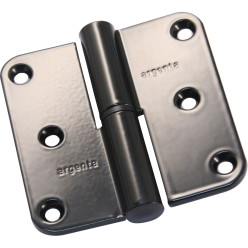 Argenta Aluminum Hinge 80x80 mm Black RAL 9005 Left / piece