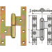 Zinc Plated Steel Butt Hinge 140x90 mm HGD 138x91 mm Ø15.5 mm Right / pc