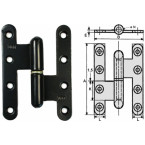 Black Plastic-Coated Hinges...