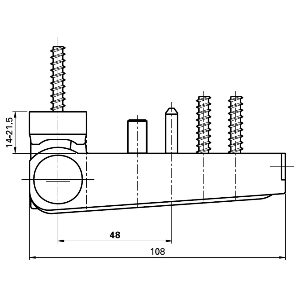 Roto HTB108-48 scharnier met...