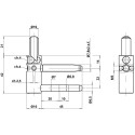 Fiche mâle anti-intrusion Otlav Exacta 495 réglable 3D zinguée / pce