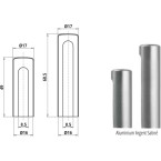 Coiffe male Ø17mm x 49mm...