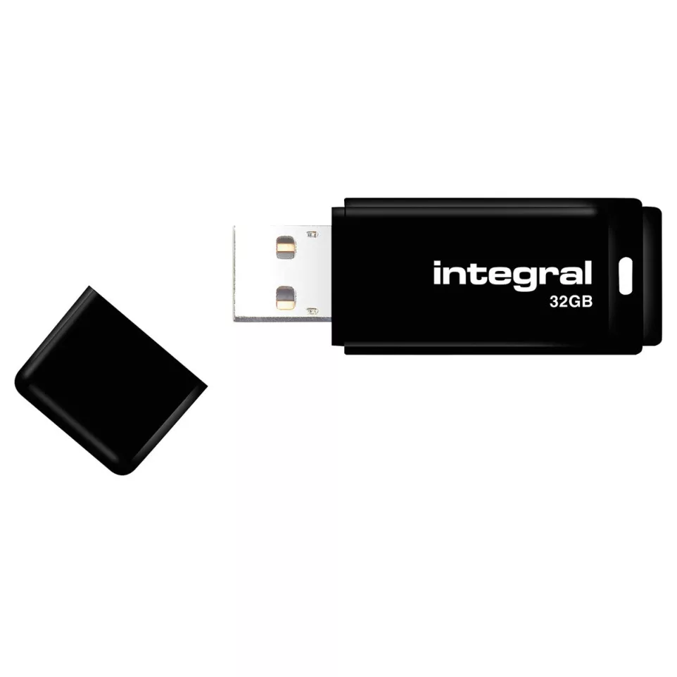 Integral USB 2.0 stick, 32 GB, zwart