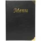 Securit menukaart Basic ft A4, zwart