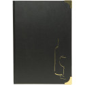 Securit menukaart Basic ft A4, zwart