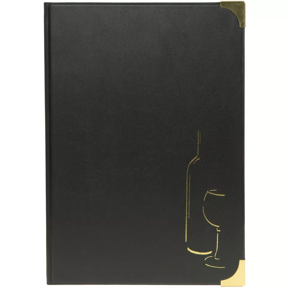 Securit menukaart Basic ft A4, zwart
