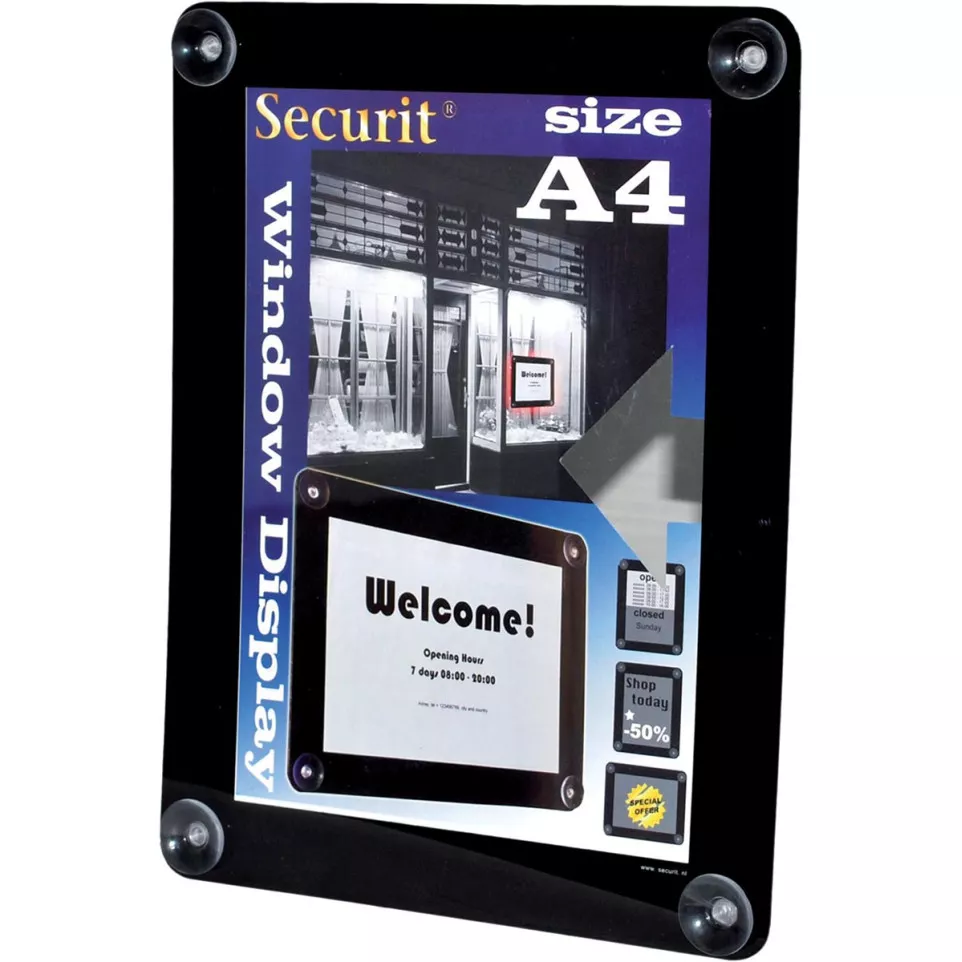 Securit porte-affiches vitre, ft A4,...