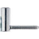 Fiche femelle P50 Ø15mm sur platine pour le PVC maximum 40kg argenté / pce