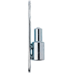 P50 Ø15mm mannelijke plug op plaat voor PVC maximaal 40kg zilver / pce