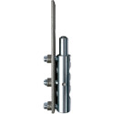 Ursus Male Plate Hinge 3D Adjustment Ø16mm Joint for PVC Door up to 100Kg Grey 9F per piece
