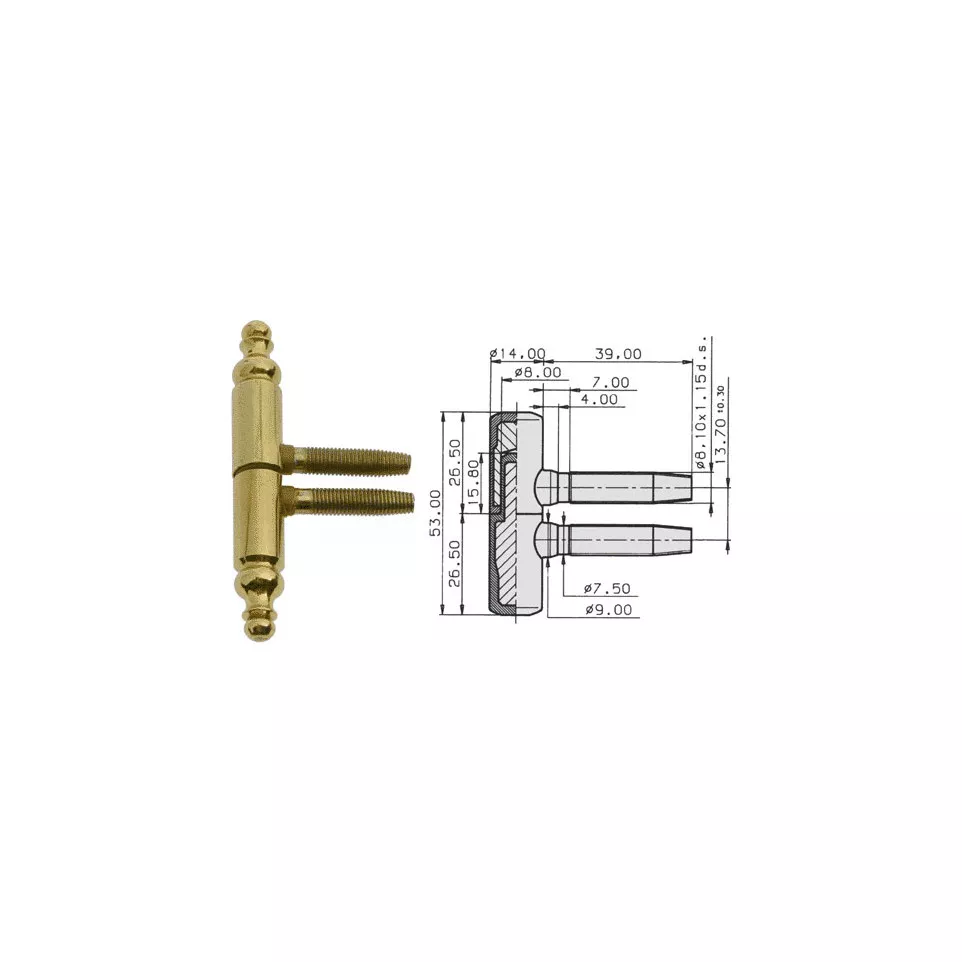 Otlav 121 Double Pin Brass-Plated...