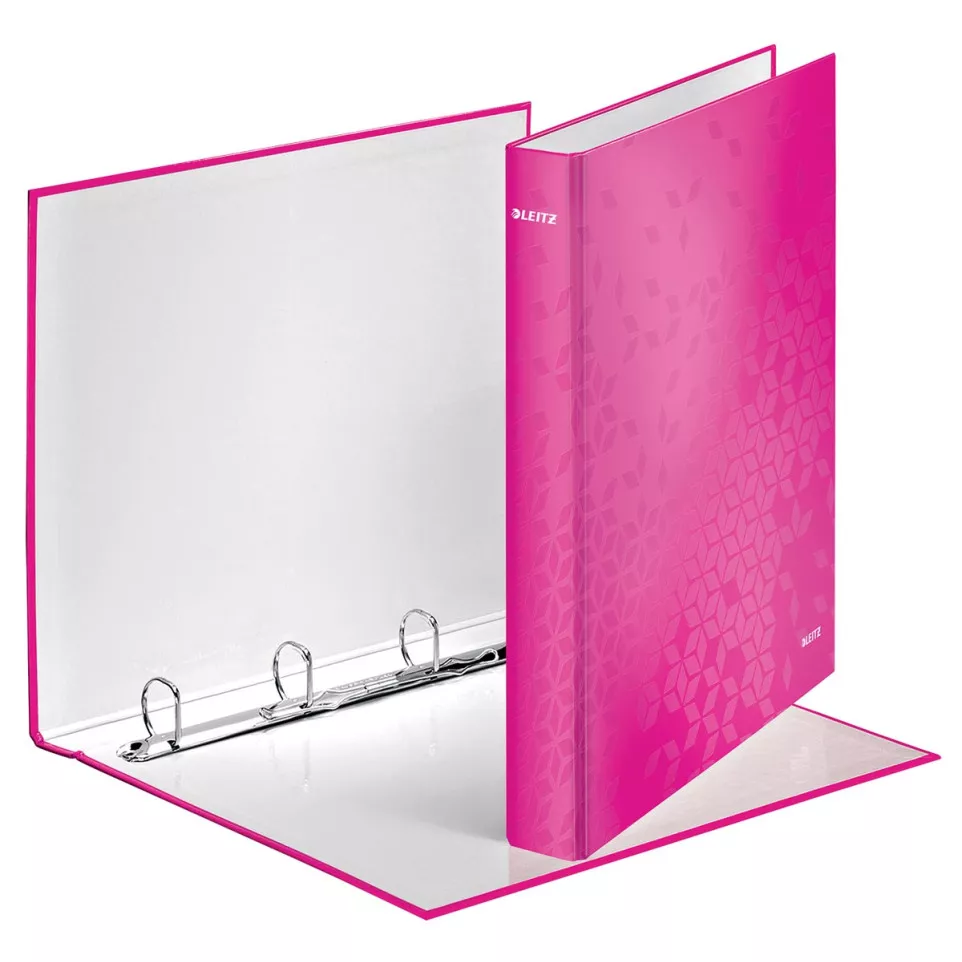 Leitz WOW 4 Ring Binder Pink