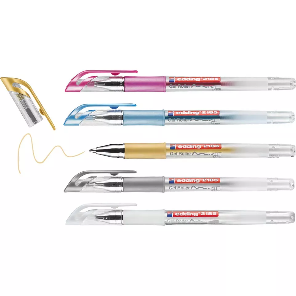 Edding gelroller 2185, etui met 5...