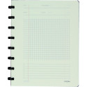 Atoma Meeting Book A5 Black 5mm Grid Card Cover