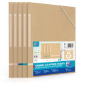 Oxford Touareg Cardboard Folder with Flaps A4 Beige and Assorted Colors Pack of 5