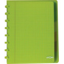 Atoma Trendy schrift, ft A5+, 120 bladzijden, geruit 5 mm, met 6 tabbladen, in geassorteerde kleuren