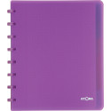 Atoma Trendy Notebook A5 Plus 120 Pages 5 mm Grid with 6 Dividers Assorted Colors