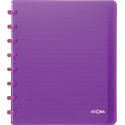 Atoma Trendy Notebook A5+, 120 Lined Pages, 6 Dividers, Assorted Colors, Polypropylene Cover
