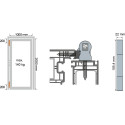 Dr. Hahn KT-RN Surface-Mounted Roller Hinge RAL 9016 / pc