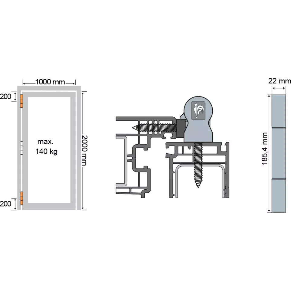 Dr. Hahn KT-RN Surface-Mounted Roller...