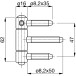 Herkula verzinkte Anuba plug met 3 stangen 16 x 62mm / pce