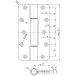 L&L Stainless Steel Hinge 160x90 mm Ø20 mm 200 kg 060-7/160 per piece