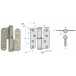Stainless Steel Adjustable Lift-Off Hinge 100x87 mm Ø20 mm Left / pc