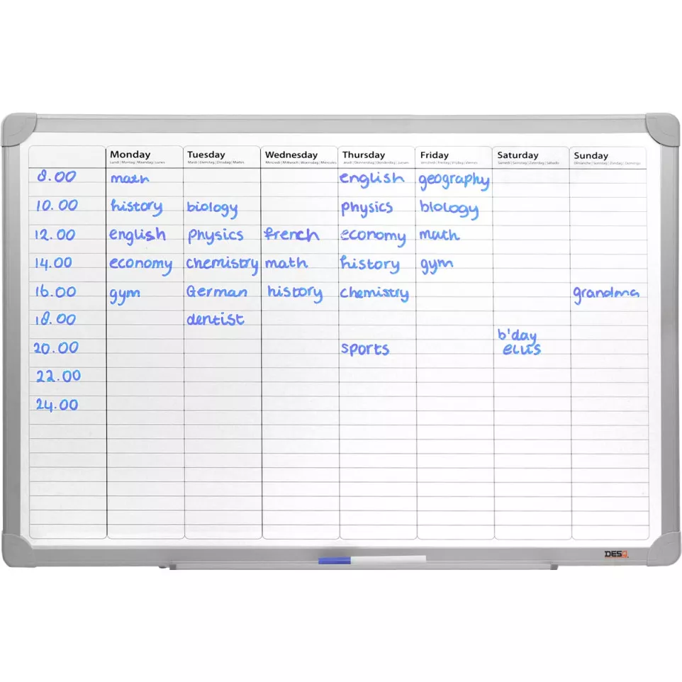Desq Magnetic Weekly Planning Board
