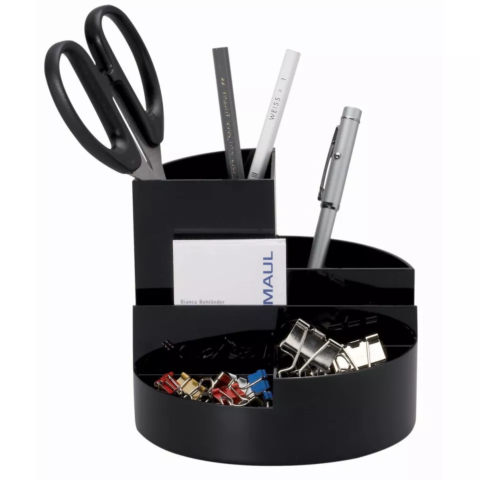 MAUL Roundbox Desk Organizer Black...