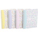 Oxford Floral Softcover Spiral Notebook, A6, 50 Sheets, 5 mm Squared, 4 Assorted Designs