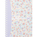 Oxford Floral Softcover Spiral Notebook, A6, 50 Sheets, 5 mm Squared, 4 Assorted Designs