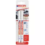 Edding Chalk Marker e-4085 Round Tip 1-2 mm Pack of 2 White