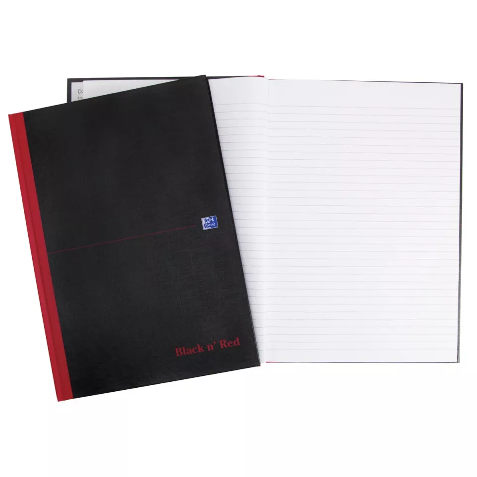 Oxford BLACK N' RED cahier rembordé,...