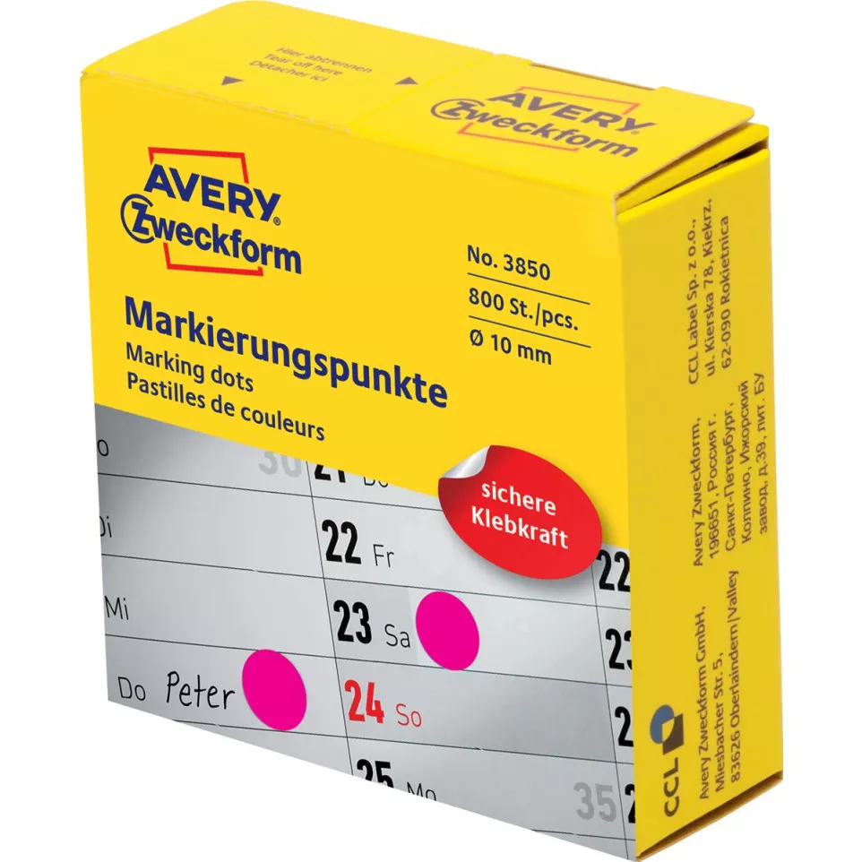 Avery marking dots, diameter 10 mm,...