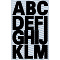 Avery etiketten letters A-Z groot, 2 blad, zwart, waterbestendige folie