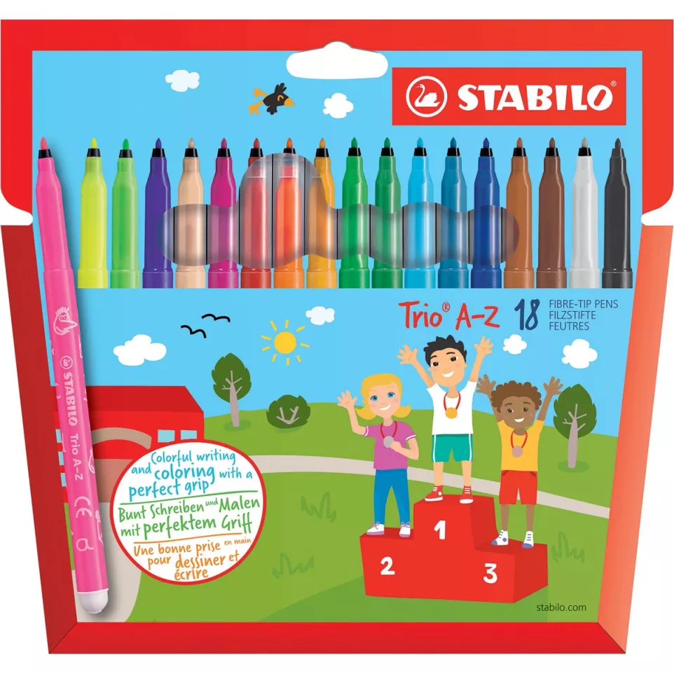 STABILO Trio A-Z feutre, étui de 18...