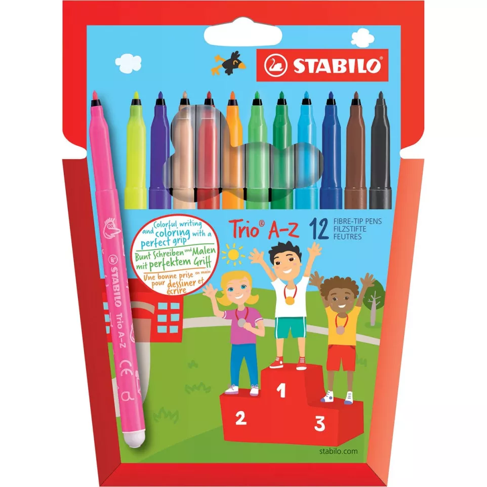 STABILO Trio A-Z viltstift, etui van...