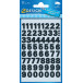 Avery Etiketten cijfers en letters 0-9, 2 blad, zwart, waterbestendige folie