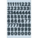 Avery Etiketten cijfers en letters 0-9, 2 blad, zwart, waterbestendige folie