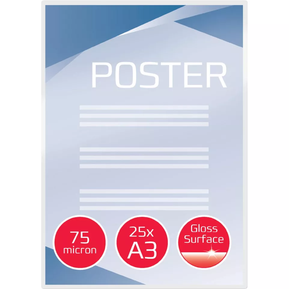 GBC A3 Laminating Pouches 150 Micron...
