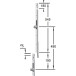 Upper Extension ASS 8080 F16 for Multipoint Lock with Cylinder and Round Cam F16 Length 545 mm per piece