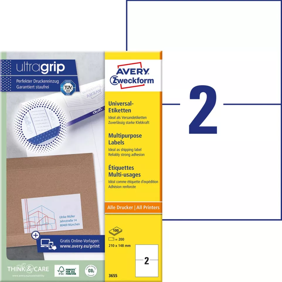 Avery Zweckform 3655, étiquettes...