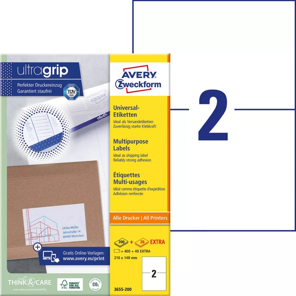 Avery Zweckform 3655-2, Universele...