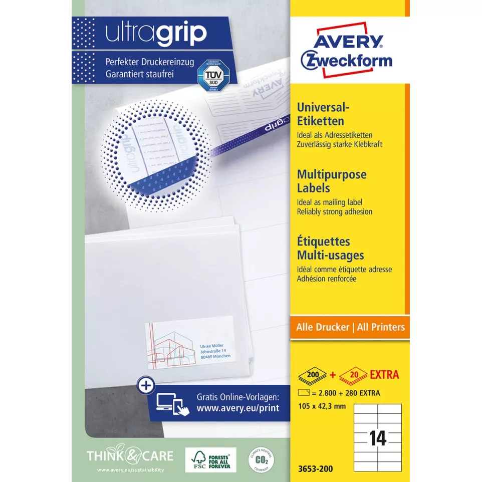 Avery Zweckform 3653, étiquettes...