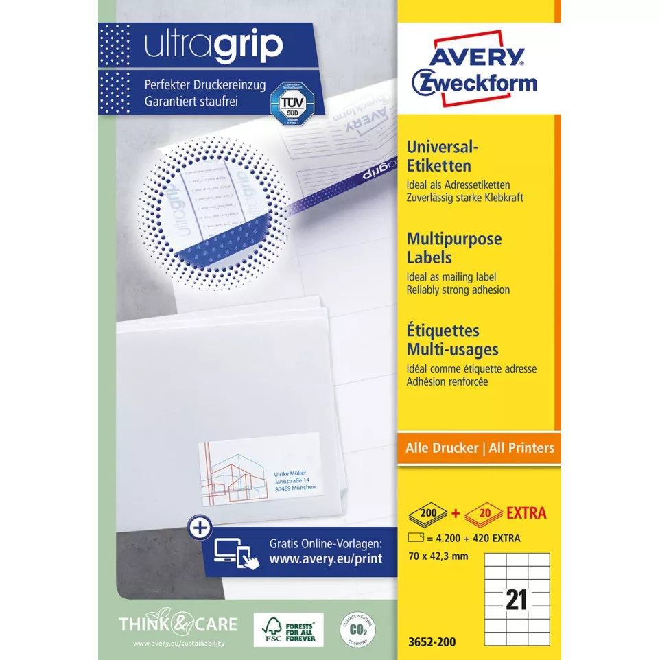 Avery Zweckform 3652, Universele...