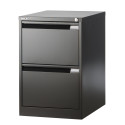 Bisley classeur dossiers, ft 71,1 x 47 x 62,2 cm (h x l x p), 2 tiroirs, noir