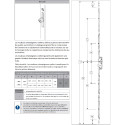 Set van 5 RHD stangen met hendel en paddestoel pen / pce
